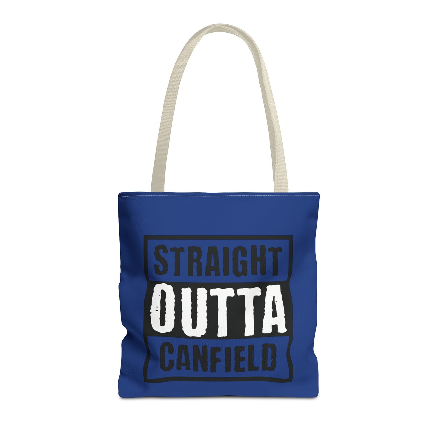 "Straight Outta Canfield" Tote Bag, Black "C"