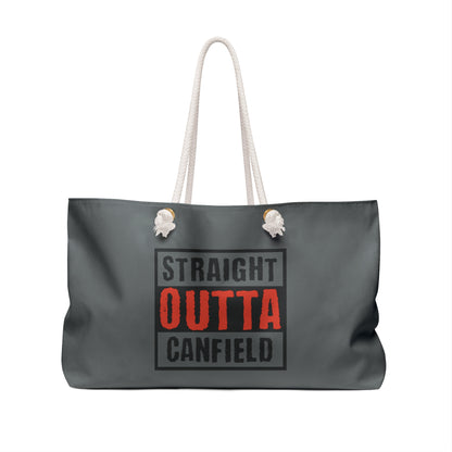 "Straight Outta Canfield" Weekender Bag, Red Cardinal