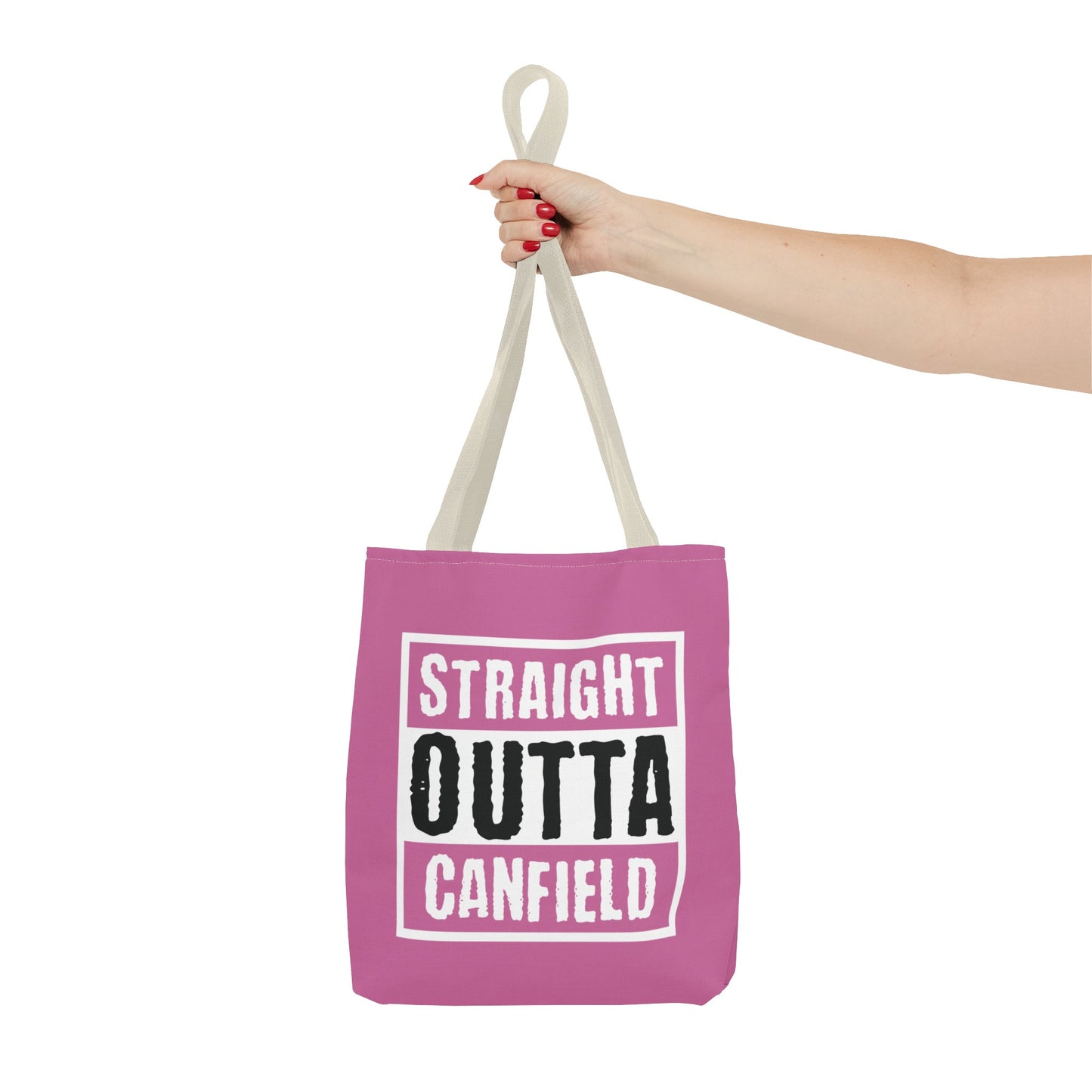 "Straight Outta Canfield" Tote Bag, Black "C"