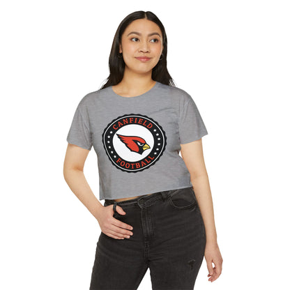 Canfield Football Badge, Women's Crop Top