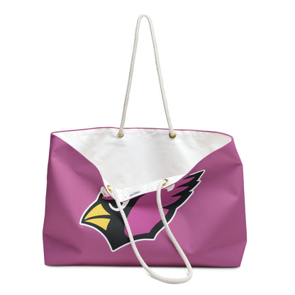 "Canfield Football" Weekender Bag, Pink Cardinal