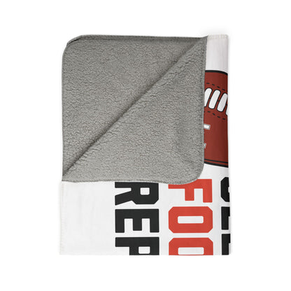 Eat Sleep Football Repeat Sherpa Blanket - Perfect for Game Day and Chilly Nights