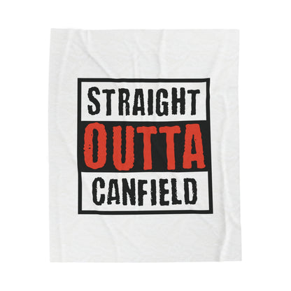 "Straight Outta Canfield" Velveteen Plush Blanket