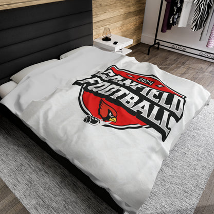 Canfield Football Velveteen Plush Blanket - Perfect for Football Fans, Cozy Home Decor