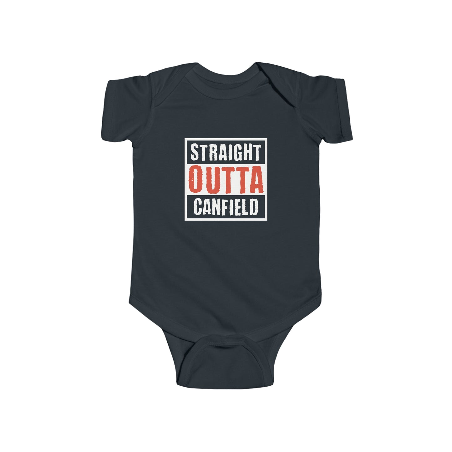 "Straight Outta Canfield" Infant Fine Jersey Bodysuit