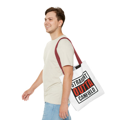 "Straight Outta Canfield" Tote Bag, Red "C"