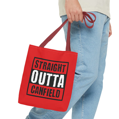 "Straight Outta Canfield" Tote Bag, Black "C"