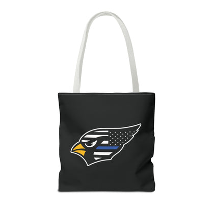 "Straight Outta Canfield" Tote Bag, Back-the-Blue Cardinal