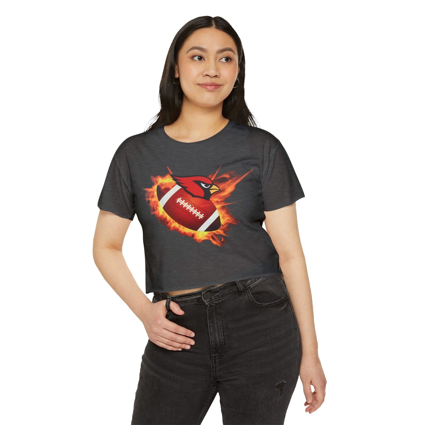 Canfield Football (Fire), Women's Crop Top