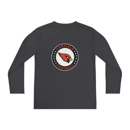 Canfield Football Badge, Youth Long Sleeve Competitor Tee