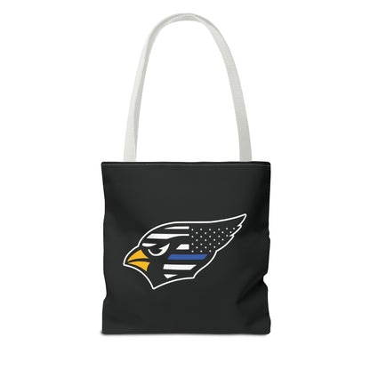 "Straight Outta Canfield" Tote Bag, Back-the-Blue Cardinal