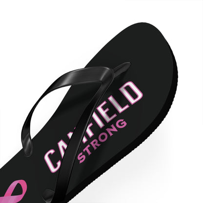 "Canfield Strong" Breast Cancer Awareness Flip Flops