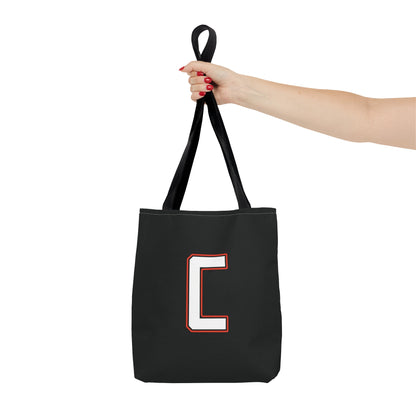 Tote Bag, White Canfield C w/White & Red Trim Cardinal