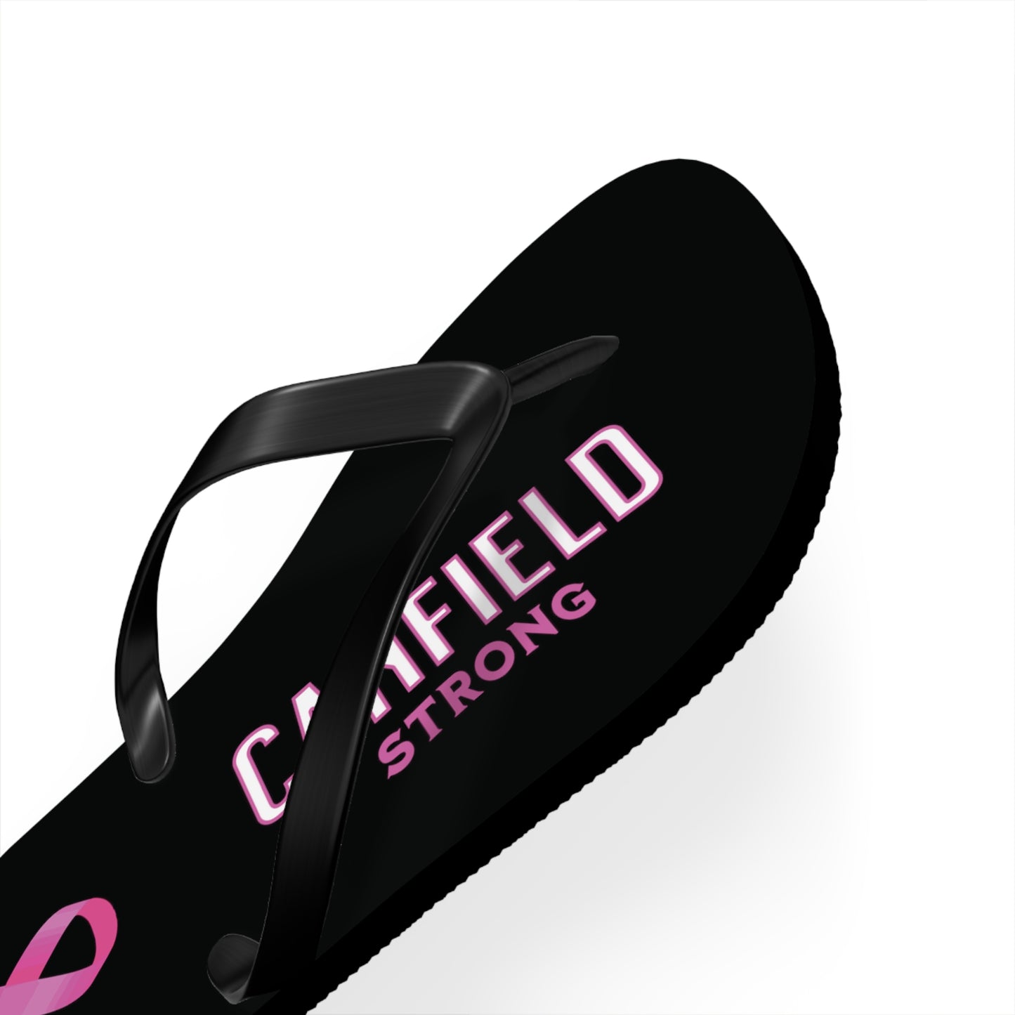 "Canfield Strong" Breast Cancer Awareness Flip Flops