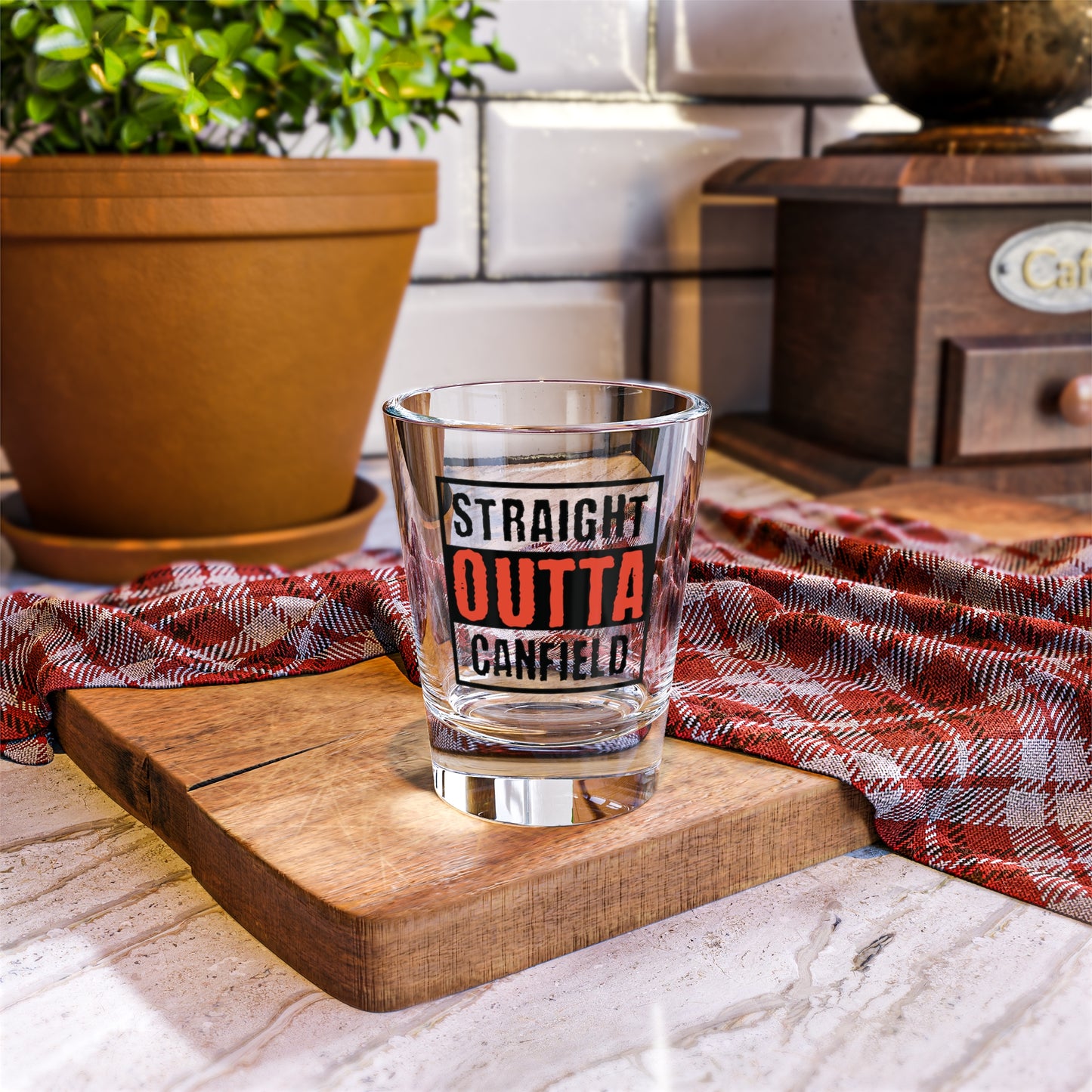 "Straight Outta Canfield" Shot Glass, 1.5 oz.