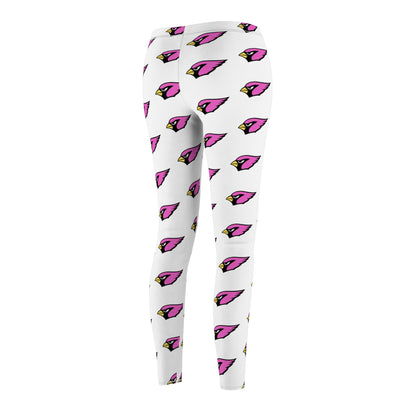 Women's Casual Leggings, Pink Cardinal