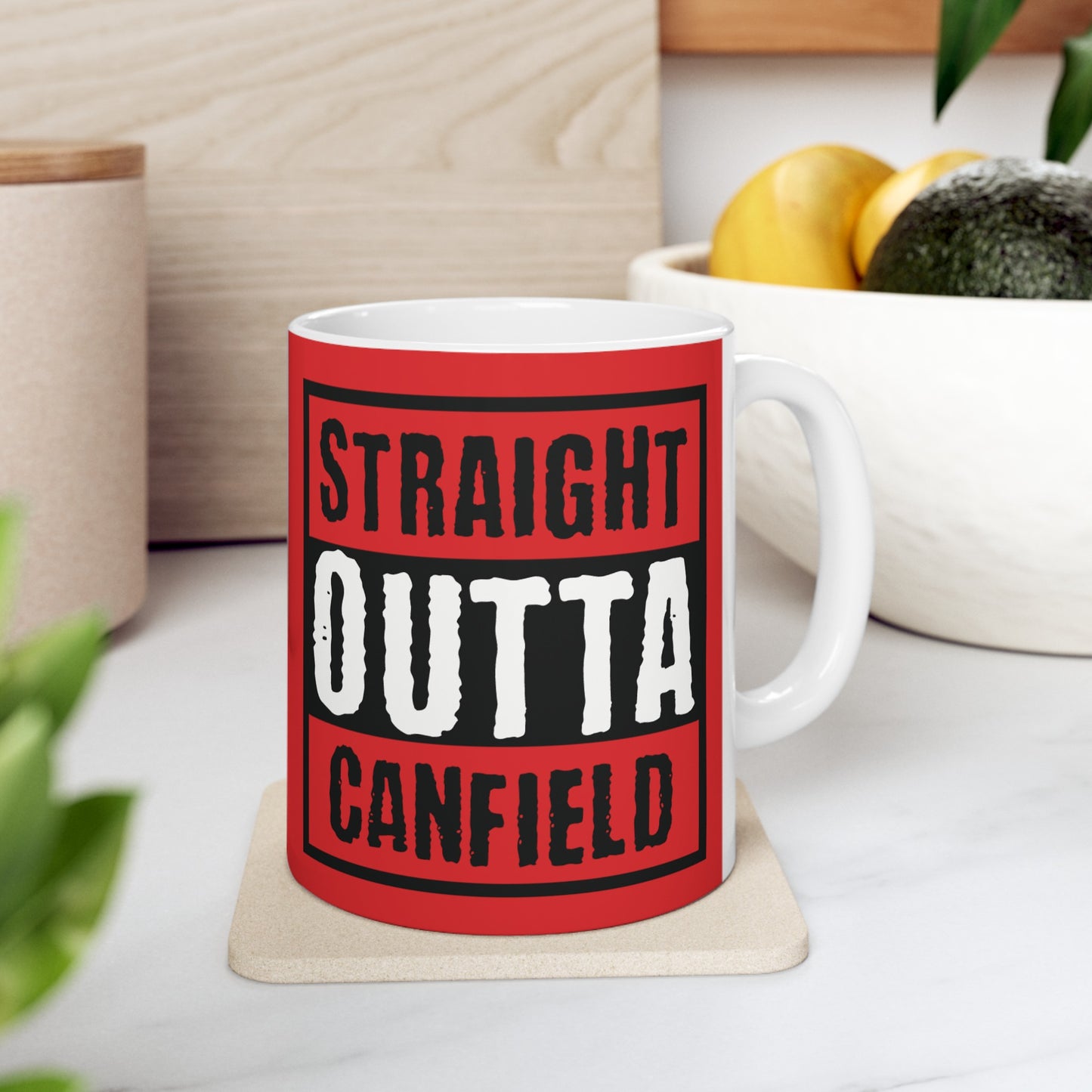 "Straight Outta Canfield" Ceramic Mug, 11 oz