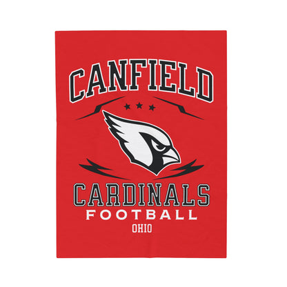 Canfield Football Velveteen Plush Blanket - Perfect for Football Fans, Cozy Home Decor