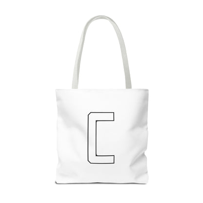 "Straight Outta Canfield" Tote Bag, White "C"