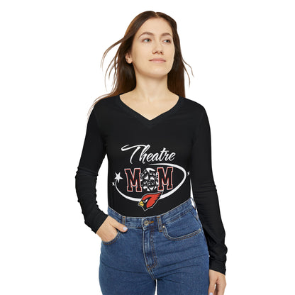 Theatre Mom, Women's Long Sleeve V-neck Shirt