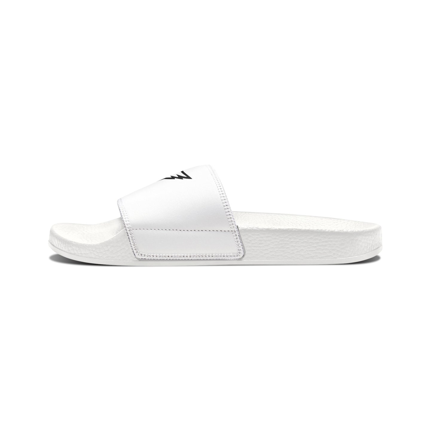 Men's Slide Sandals, White Mono Cardinal