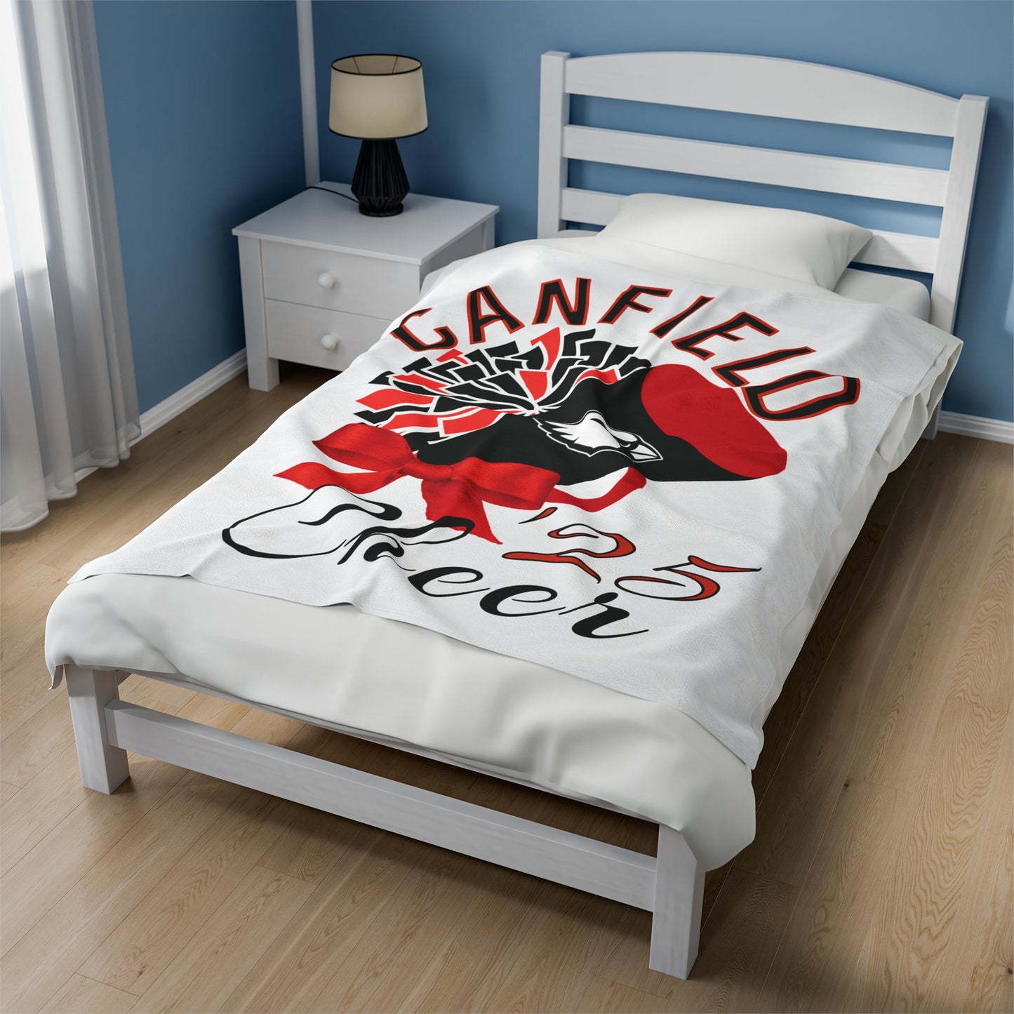 2025 Canfield Cheer Velveteen Plush Blanket - Perfect for Football Fans, Cozy Home Decor