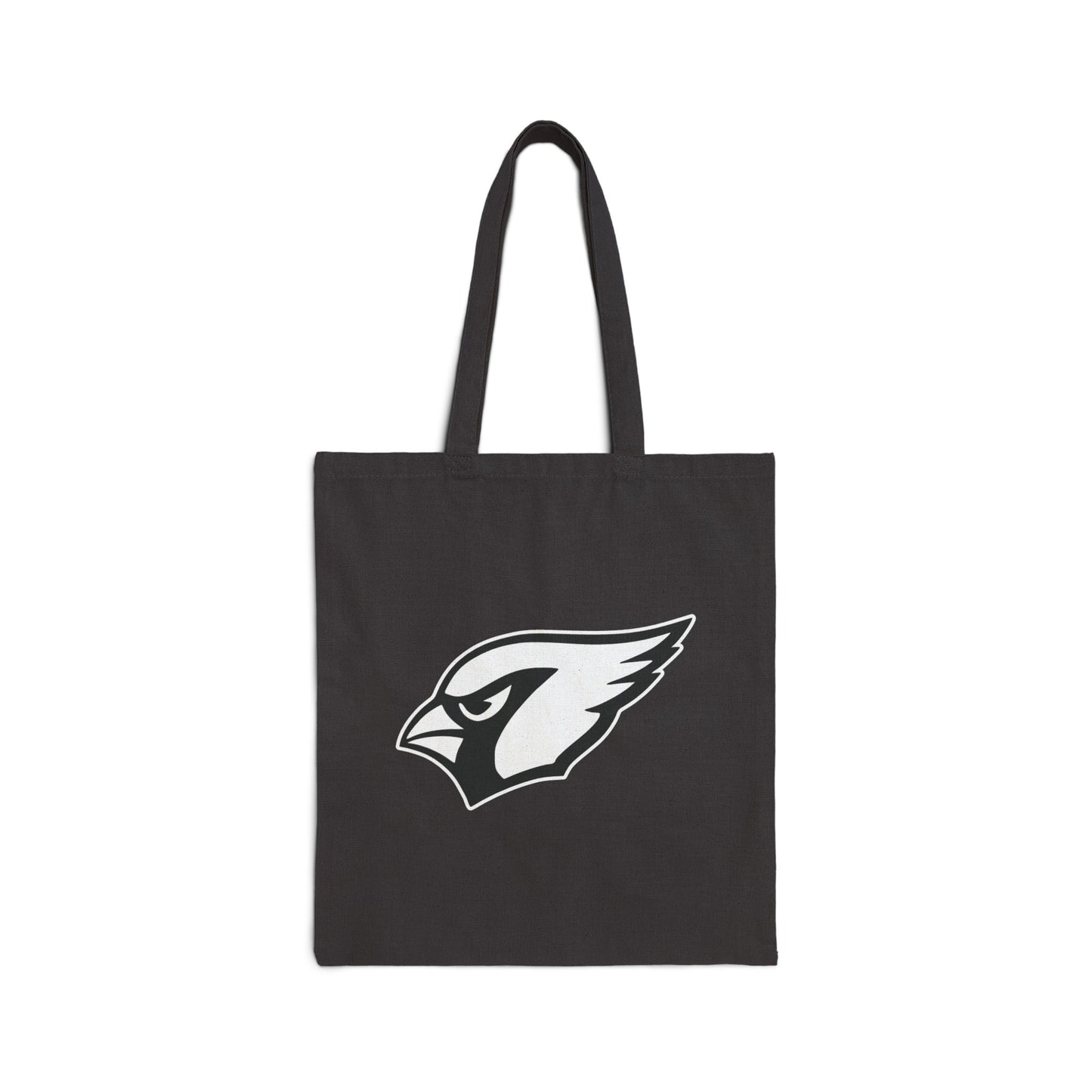 "Straight Outta Canfield" Cotton Canvas Tote Bag, White Cardinal