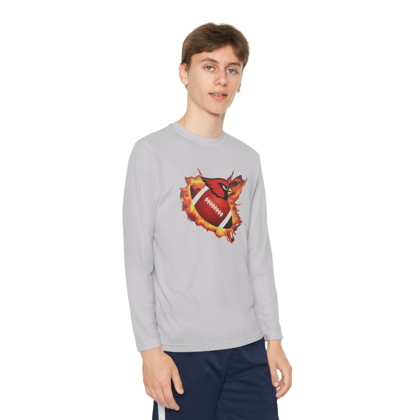 Canfield Football (Fire), Youth Long Sleeve Competitor Tee