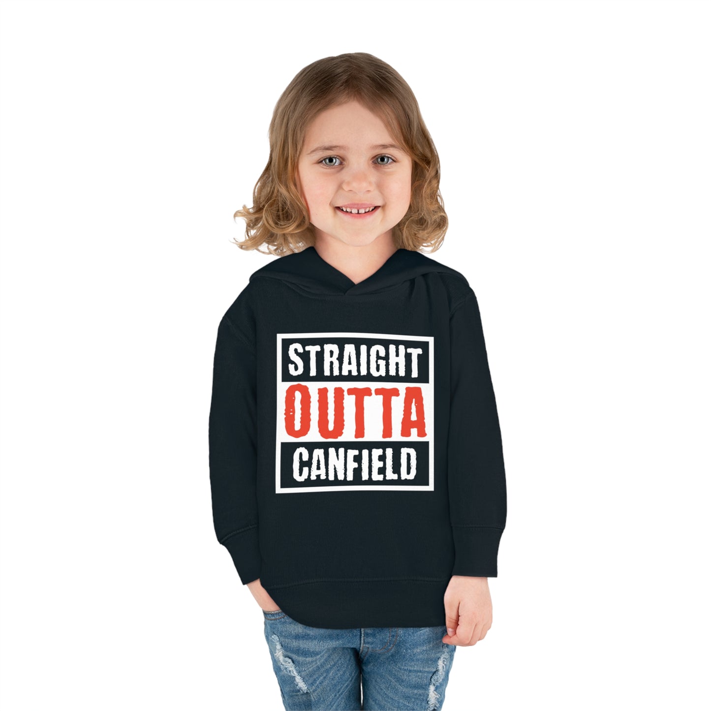 "Straight Outta Canfield, Toddler Pullover Fleece Hoodie