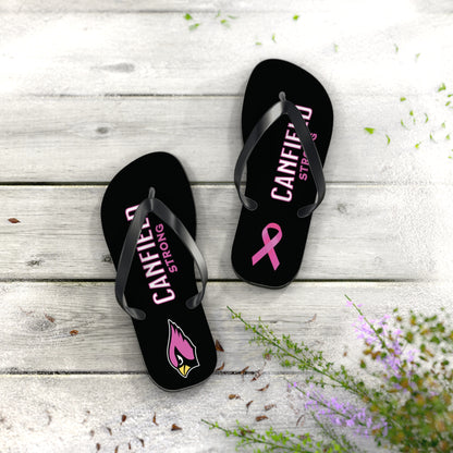 "Canfield Strong" Breast Cancer Awareness Flip Flops