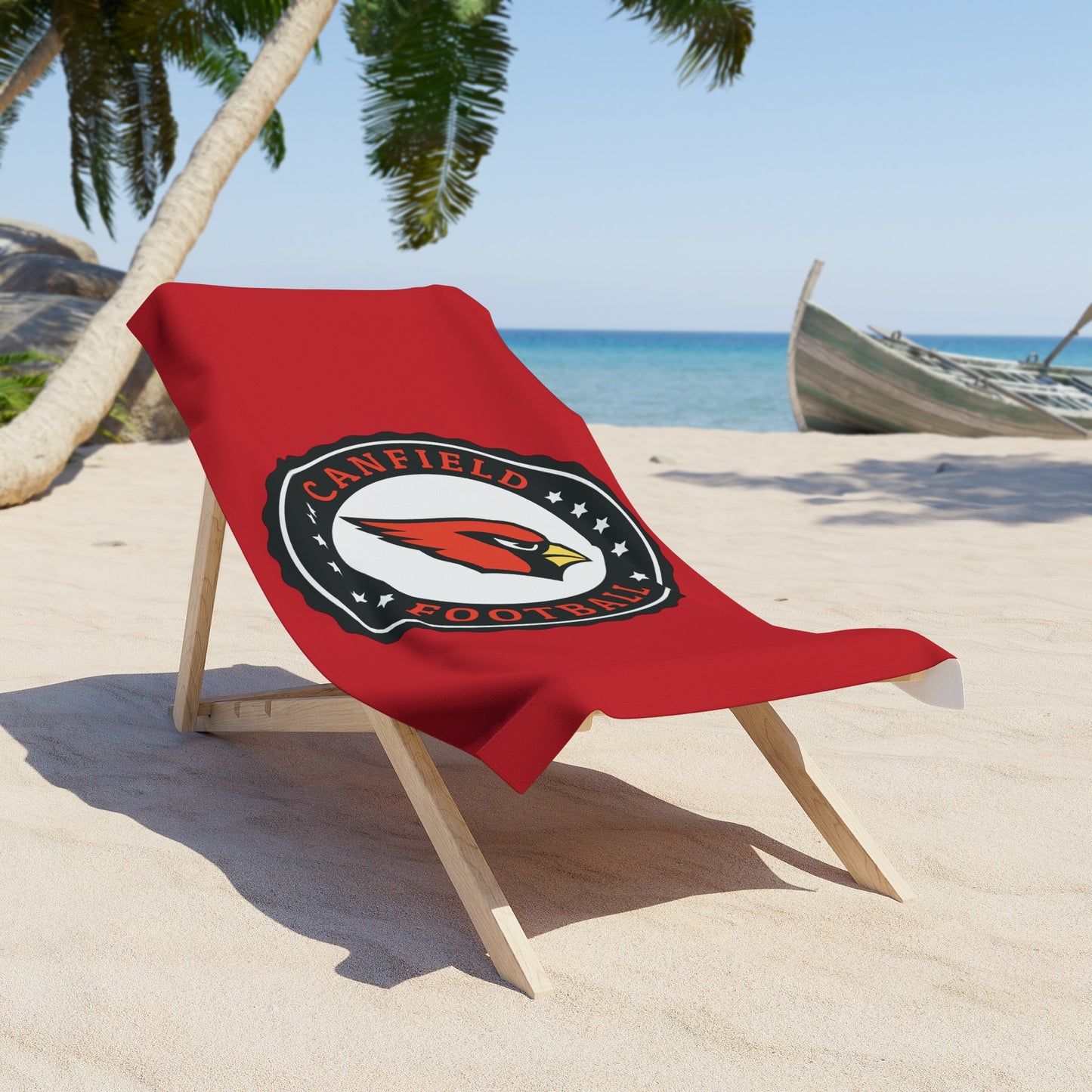 Canfield Football Badge Beach Towel