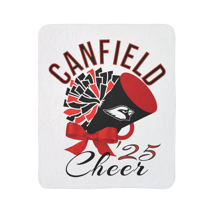 2025 Canfield Cheer Sherpa Blanket - Perfect for Game Day and Chilly Nights