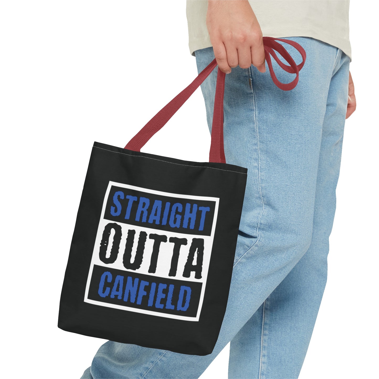 "Straight Outta Canfield" Tote Bag, Black "C"