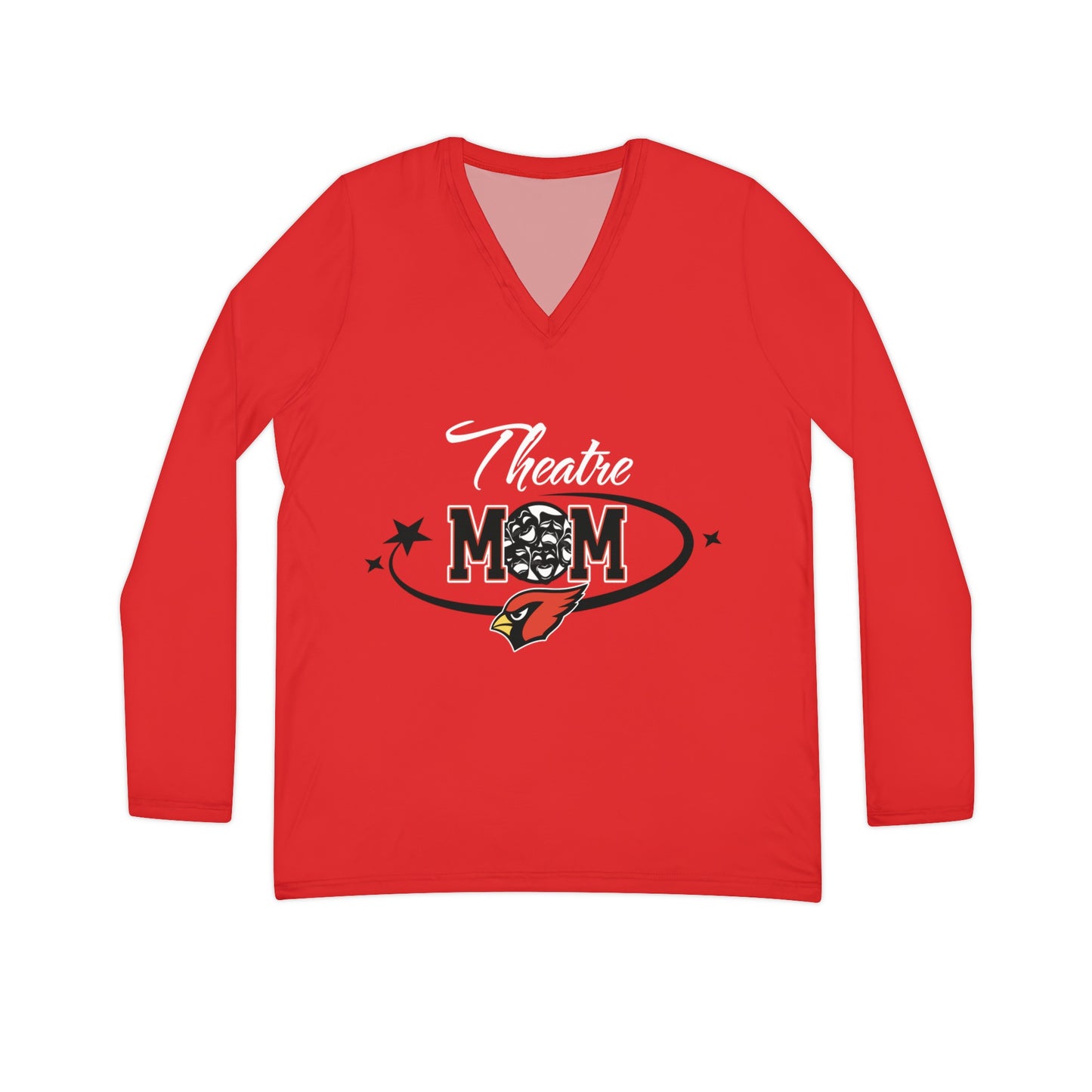 Theatre Mom, Women's Long Sleeve V-neck Shirt