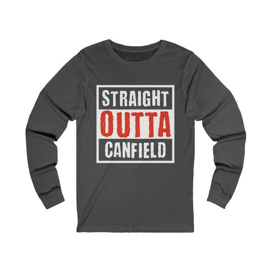 "Straight Outta Canfield", Unisex Jersey Long Sleeve Tee