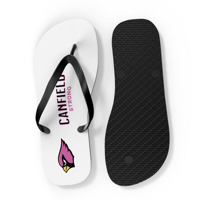 "Canfield Strong" Breast Cancer Awareness Flip Flops