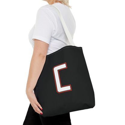 Tote Bag, White Canfield C w/White & Red Trim Cardinal