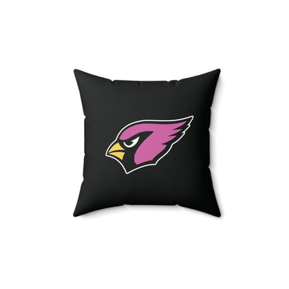 Canfield Double Sided Square Pillow, Pink Cardinal & Pink "C"