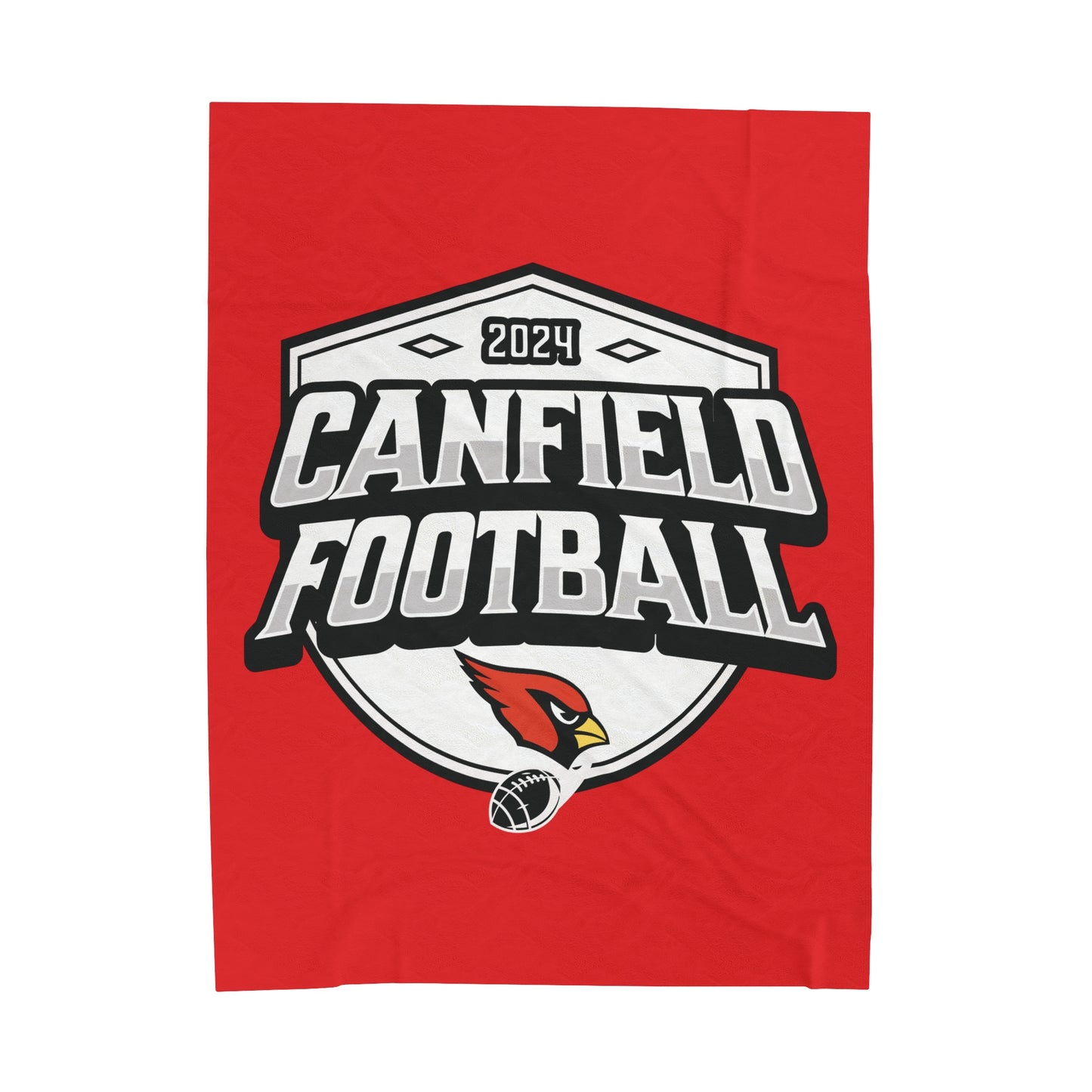 Canfield Football Velveteen Plush Blanket - Perfect for Football Fans, Cozy Home Decor