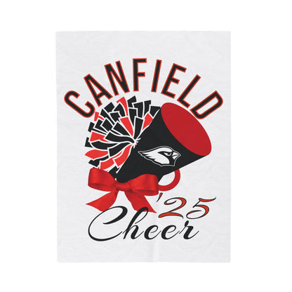 2025 Canfield Cheer Velveteen Plush Blanket - Perfect for Football Fans, Cozy Home Decor