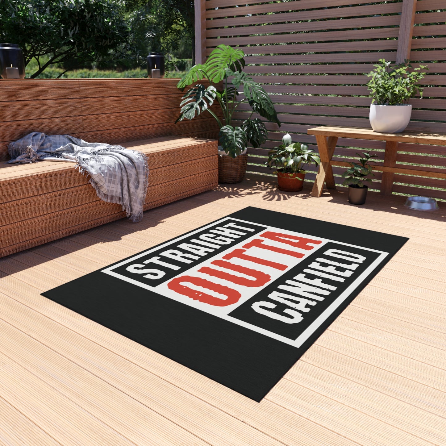 Outdoor Rug, "Straight Outta Canfield"