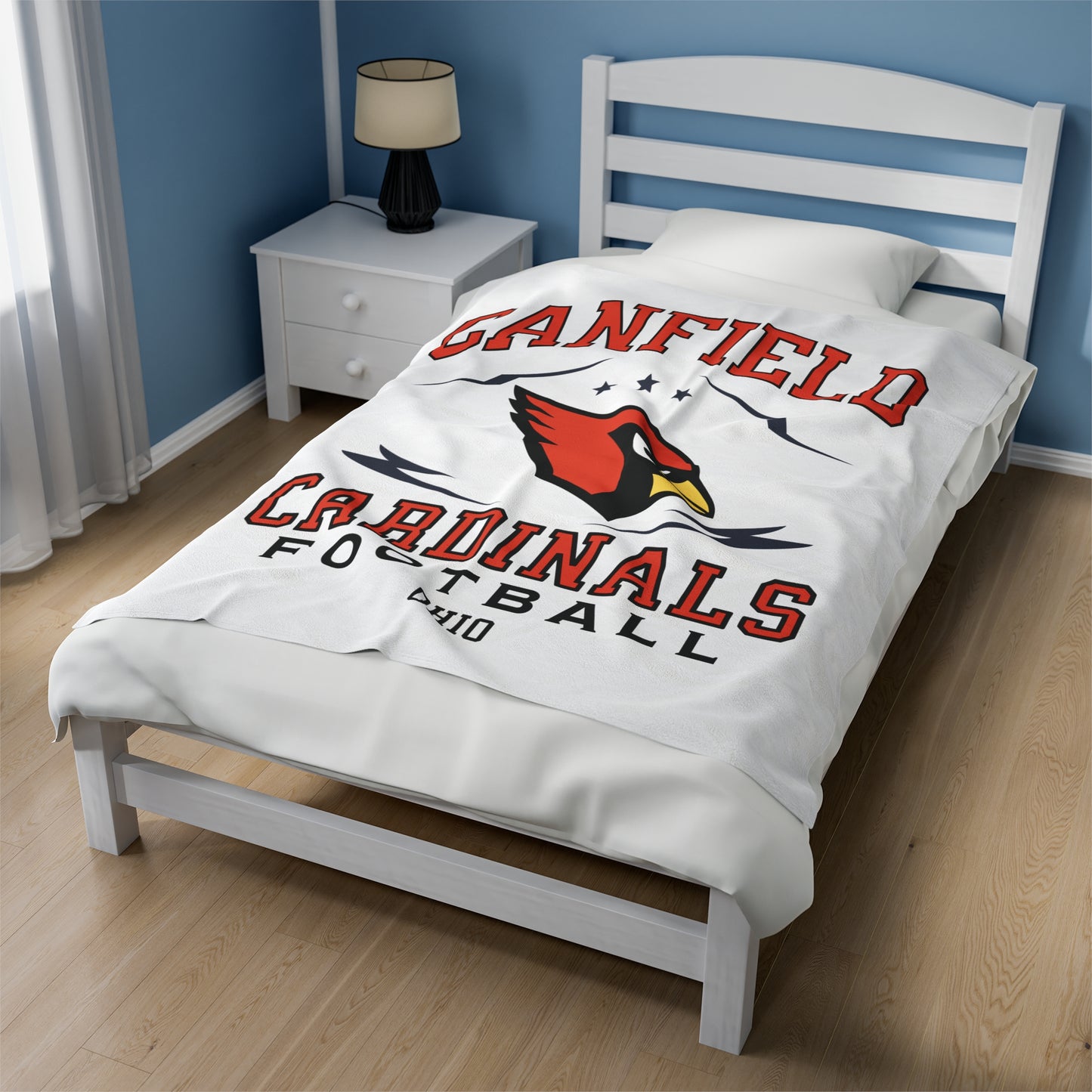 Canfield Football Velveteen Plush Blanket - Perfect for Football Fans, Cozy Home Decor