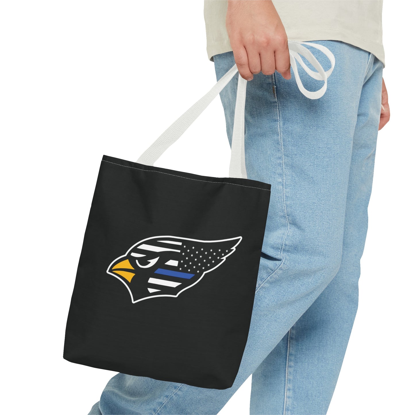 Canfield Tote Bag, Back-the-Blue Cardinal & Black "C"