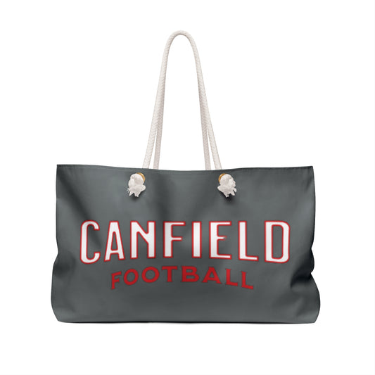 "Canfield Football" Weekender Bag, Red Cardinal