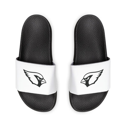 Men's Slide Sandals, White Mono Cardinal