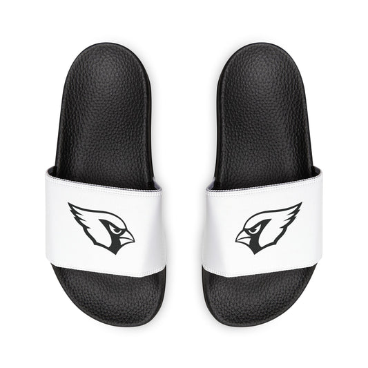 Men's Slide Sandals, White Mono Cardinal