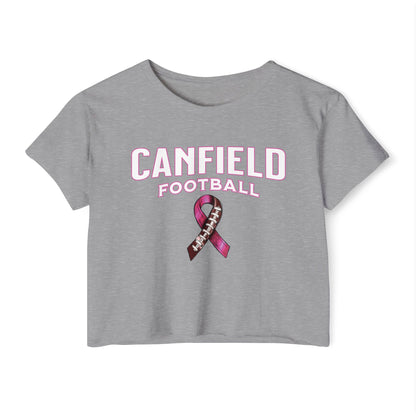 Canfield Football (Breast Cancer), Women's Crop Top