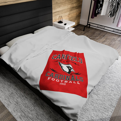 Canfield Football Velveteen Plush Blanket - Perfect for Football Fans, Cozy Home Decor