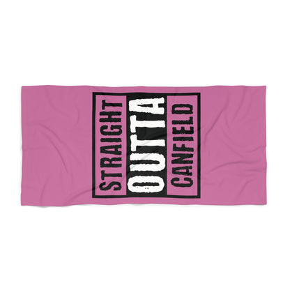 "Straight Outta Canfield" Beach Towel