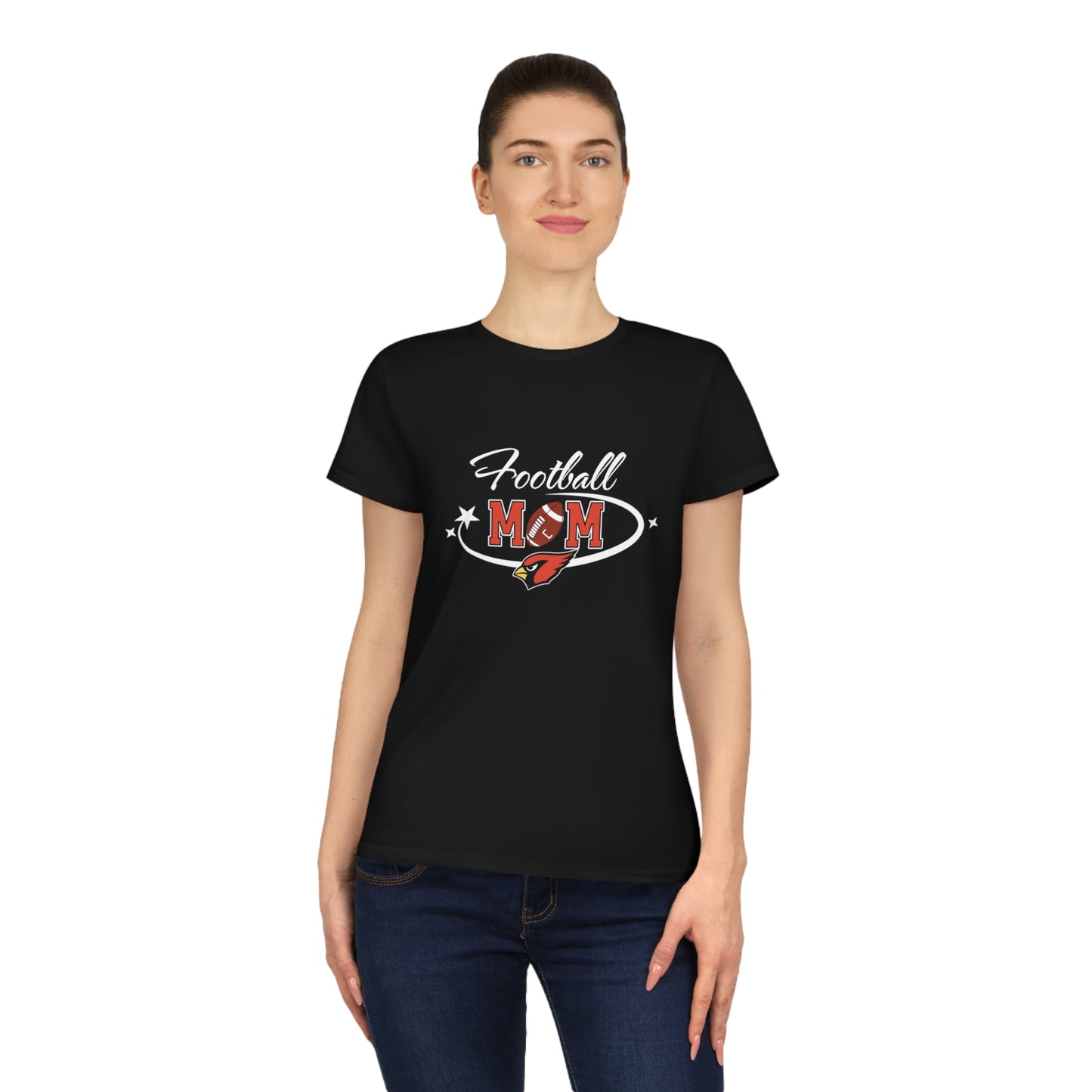 Football Mom, Ladies' Cotton T-Shirt